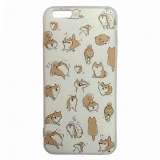 iPhone 6 6s Plus 5.5 - Matte TPU Soft Protective Phone Cover Case - Shiba Inu